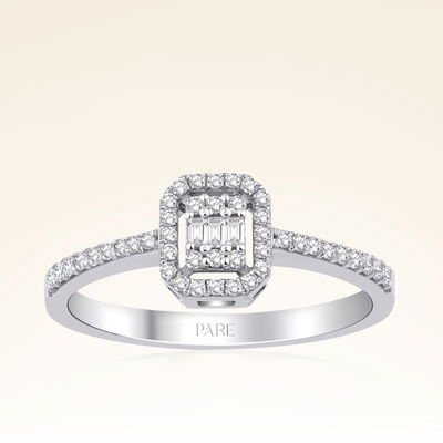 0,20 Karat Baget Pırlanta Yüzük - Pare Pırlanta