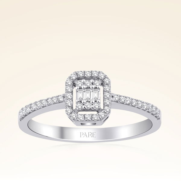 0,20 Karat Baget Pırlanta Yüzük - Pare Pırlanta