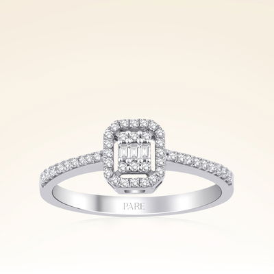 0,20 Karat Baget Pırlanta Yüzük - Pare Pırlanta