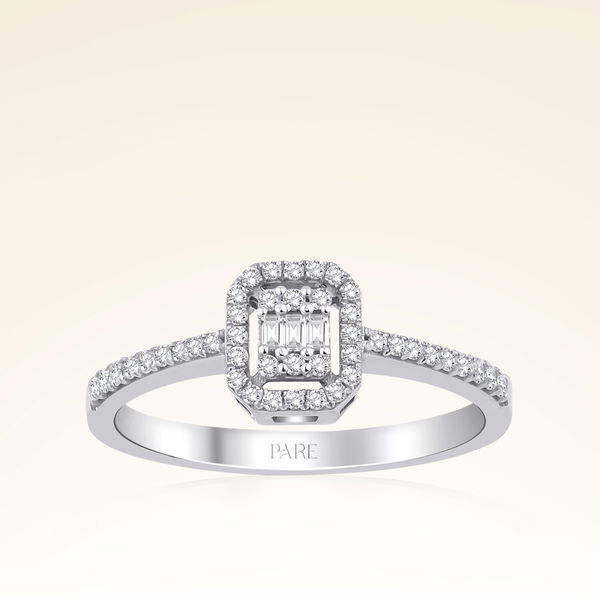 0,20 Karat Baget Pırlanta Yüzük - Pare Pırlanta