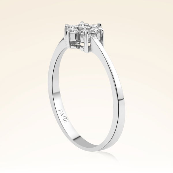 0,20 Karat Pırlanta Çiçek Yüzük - Pare Pırlanta