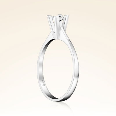 0,20 Karat Görünümlü Tektaş Efektli Pırlanta Yüzük - Pare Pırlanta