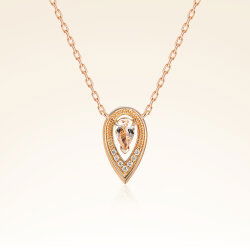 0,20 Karat Morganit Pırlanta Kolye - 1