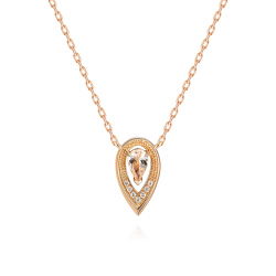 0,20 Karat Morganit Pırlanta Kolye - PR01442 - 2