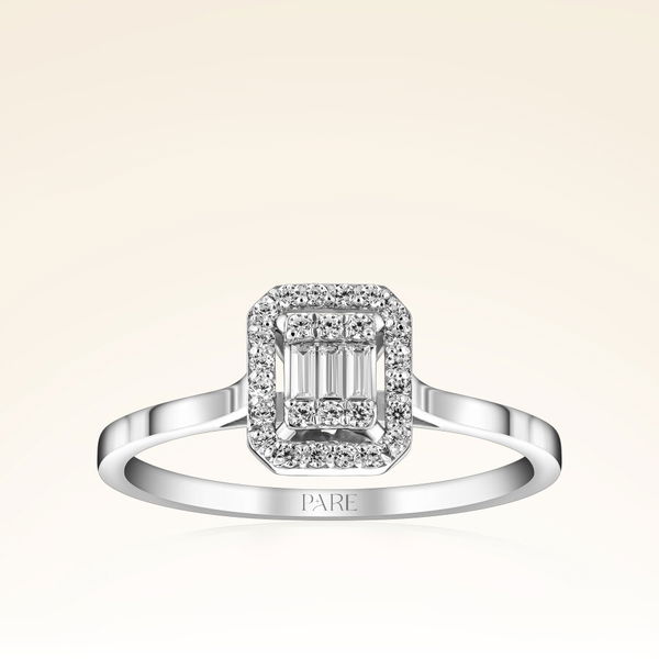 0,20 Karat Baget Pırlanta Yüzük - Pare Pırlanta