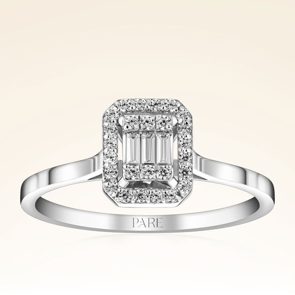 0,20 Karat Baget Pırlanta Yüzük - Pare Pırlanta