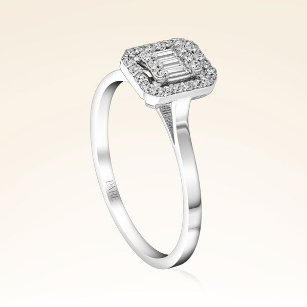 0,20 Karat Baget Pırlanta Yüzük - Pare Pırlanta