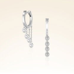 0,20 Karat Pırlanta Sallantılı Halka Küpe - 1