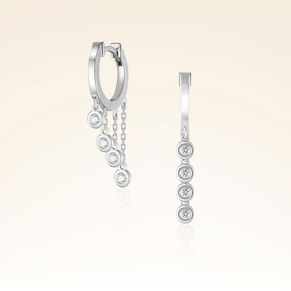 0,20 Karat Pırlanta Sallantılı Halka Küpe - Pare Pırlanta