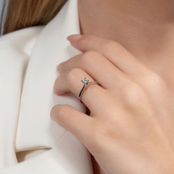 0,20 Karat Tektaş Pırlanta Yüzük - PR00327 - 5
