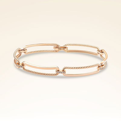 0,20 Karat Pırlanta Rose Halkalı Bileklik - Pare Pırlanta