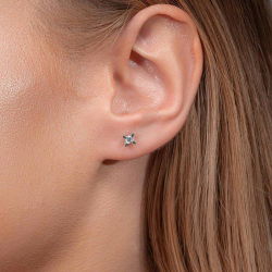 0,20 Karat Tektaş Pırlanta Küpe - PR00456 - 3