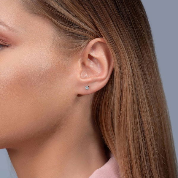 0,20 Karat Tektaş Pırlanta Küpe - Pare Pırlanta