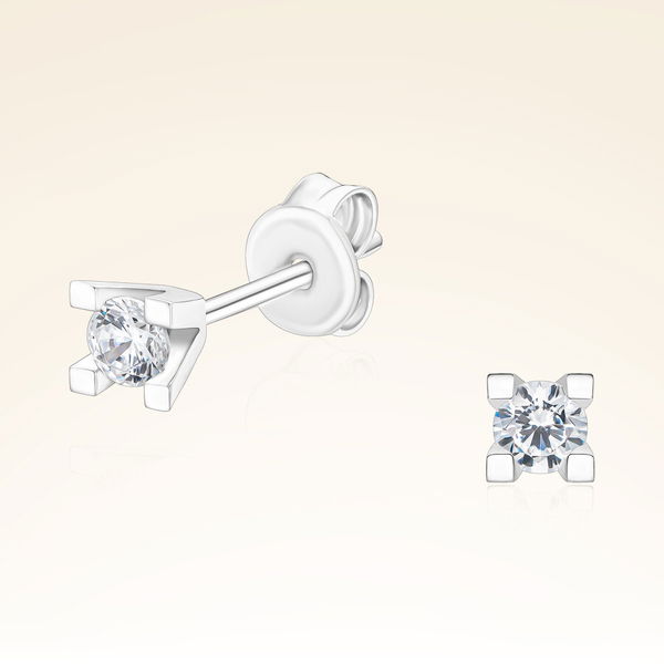 0,20 Karat Tektaş Pırlanta Küpe - Pare Pırlanta