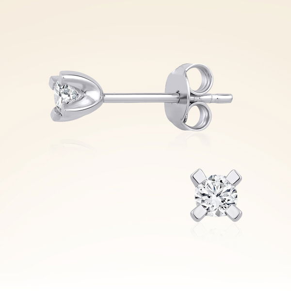 0,20 Karat Tektaş Pırlanta Küpe - Pare Pırlanta