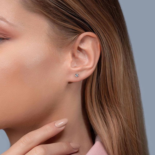 0,20 Karat Tektaş Pırlanta Küpe - Pare Pırlanta