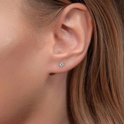 0,20 Karat Tektaş Pırlanta Küpe - PR00477 - 3