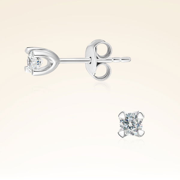 0,20 Karat Tektaş Pırlanta Küpe - Pare Pırlanta