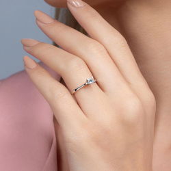0,20 Karat Tektaş Pırlanta Yüzük - PR00299 - 5