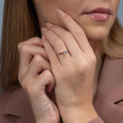 0,20 Karat Tektaş Pırlanta Yüzük - 4