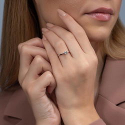 0,20 Karat Tektaş Pırlanta Yüzük - PR01050 - 4