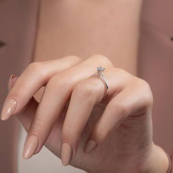 0,20 Karat Tektaş Pırlanta Yüzük - PR01050 - 6