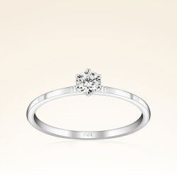 0,20 Karat Tektaş Pırlanta Yüzük - 1