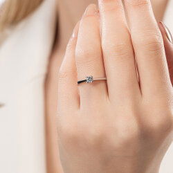 0,20 Karat Tektaş Pırlanta Yüzük - PR01251 - 5