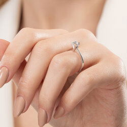0,20 Karat Tektaş Pırlanta Yüzük - PR01259 - 7