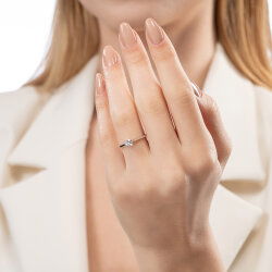 0,20 Karat Tektaş Pırlanta Yüzük - PR01263 - 4