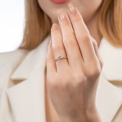 0,20 Karat Tektaş Pırlanta Yüzük - PR01358 - 4