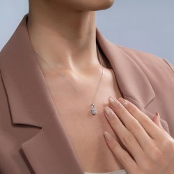 0,21 Karat Baget Pırlanta Kolye - PR00690 - 3