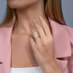 0,21 Karat Baget Pırlanta Yüzük - 3