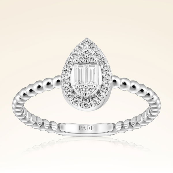 0,21 Karat Baget Pırlanta Yüzük - Pare Pırlanta