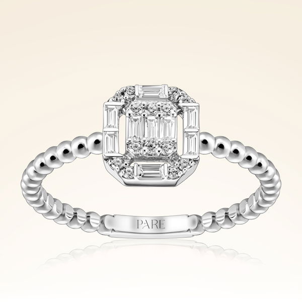 0,21 Karat Baget Pırlanta Yüzük - Pare Pırlanta