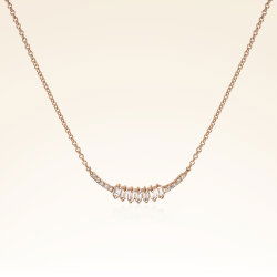 0,21 Karat Pırlantalı Baget Trend Kolye - 1