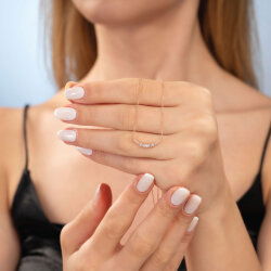 0,21 Karat Pırlantalı Baget Trend Kolye - 3