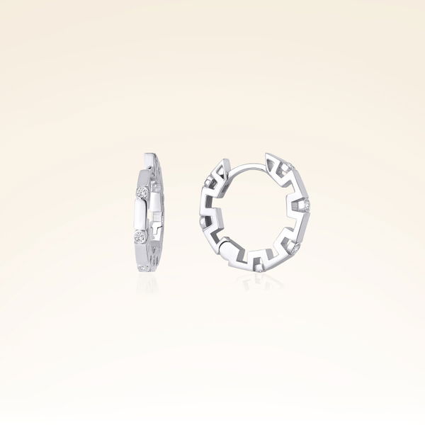 0,21 Karat Pırlantalı Halka Küpe - Pare Pırlanta