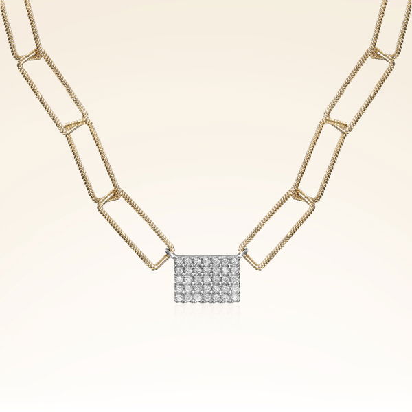 0,21 Karat Pırlantalı Trend Zincir Kolye - Pare Pırlanta