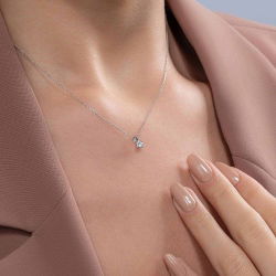 0,21 Karat Tektaş Pırlanta Kolye - PR00537 - 3