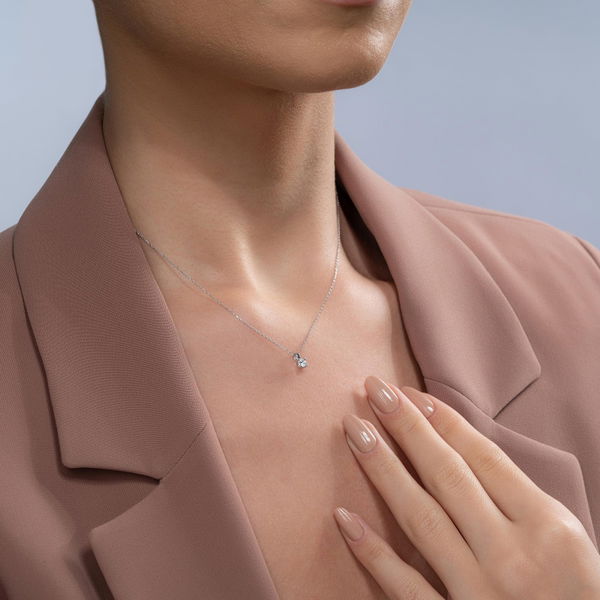 0,21 Karat Tektaş Pırlanta Kolye - Pare Pırlanta