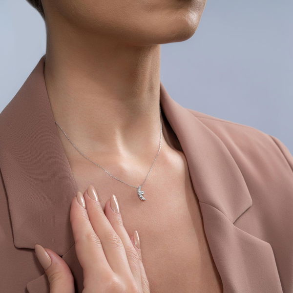 0,22 Karat Fantezi Pırlanta Kolye - Pare Pırlanta