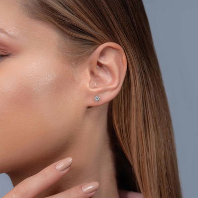 0,22 Karat Fantezi Pırlanta Küpe - Pare Pırlanta