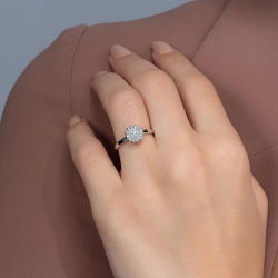 0,22 Karat Fantezi Pırlanta Yüzük - PR00751 - 4