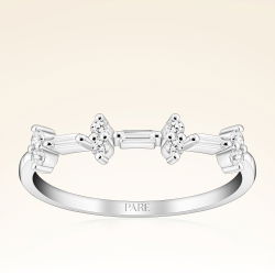0,23 Karat Pırlanta Baget Taşlı Yüzük - PR00611 - 1