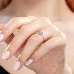 0,23 Karat Pırlanta Fantezi Tasarım Yüzük - 4