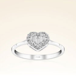 0,24 Karat Baget Pırlanta Yüzük - 1