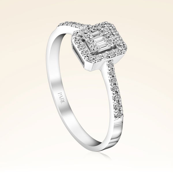 0,24 Karat Baget Pırlanta Yüzük - Pare Pırlanta