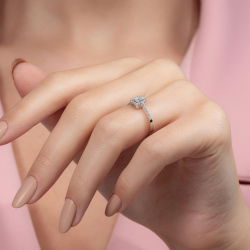 0,24 Karat Baget Pırlanta Yüzük - PR00730 - 6