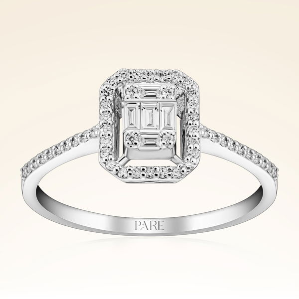 0,24 Karat Baget Pırlanta Yüzük - Pare Pırlanta